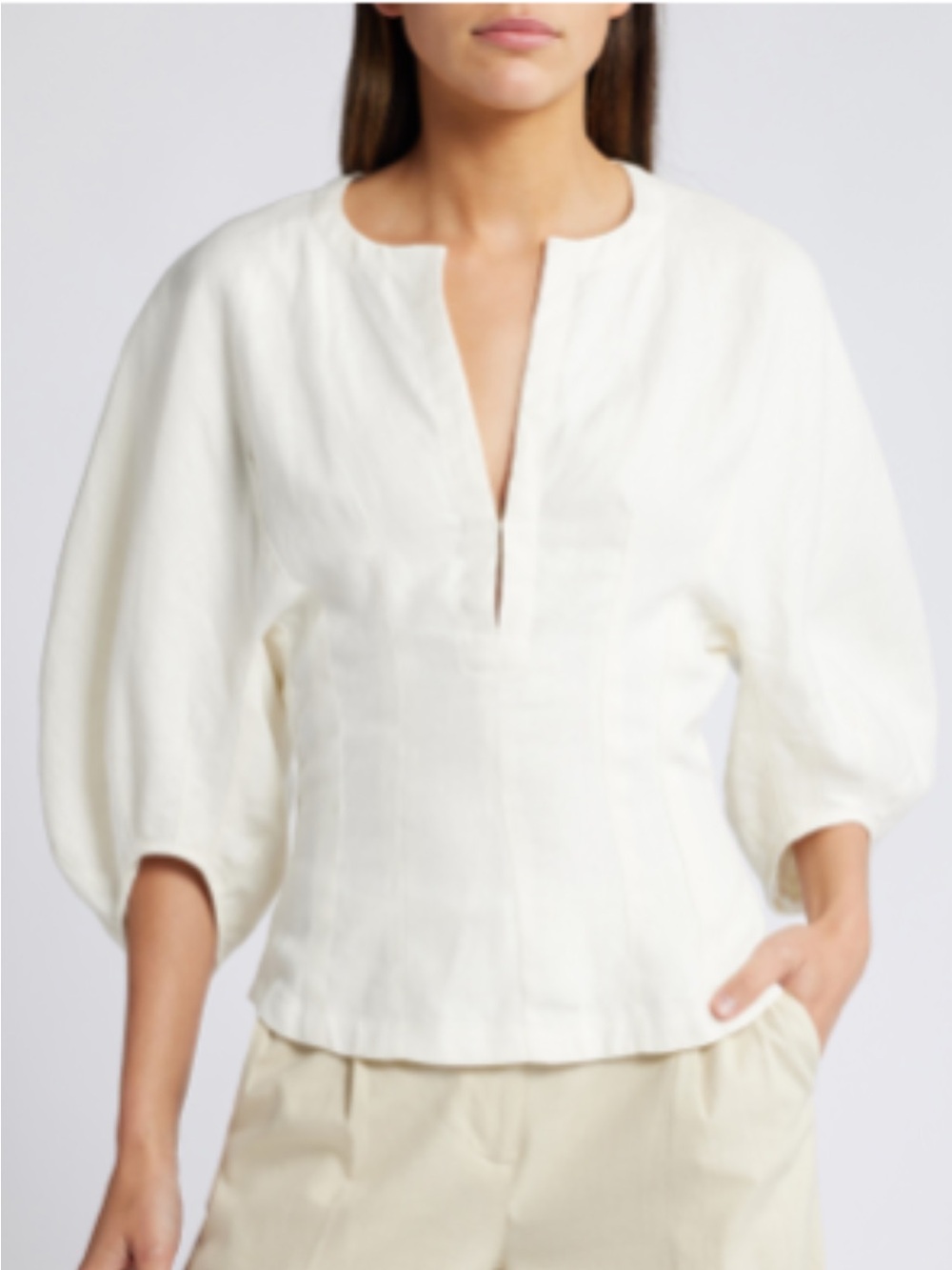 Faithfull White Linen Top